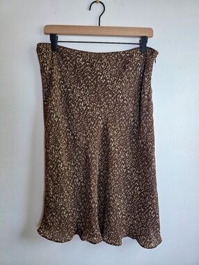 Vintage Y2K Merona Silk Floral Boho Fairy Midi Skirt